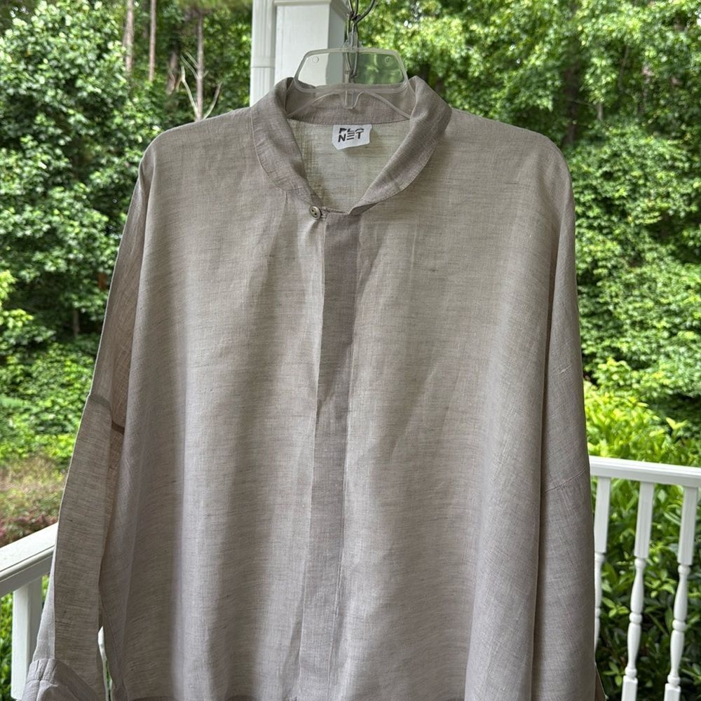 Planet Light Tan Oversized Blouse - One Size Fits All - - Picture 12 of 13